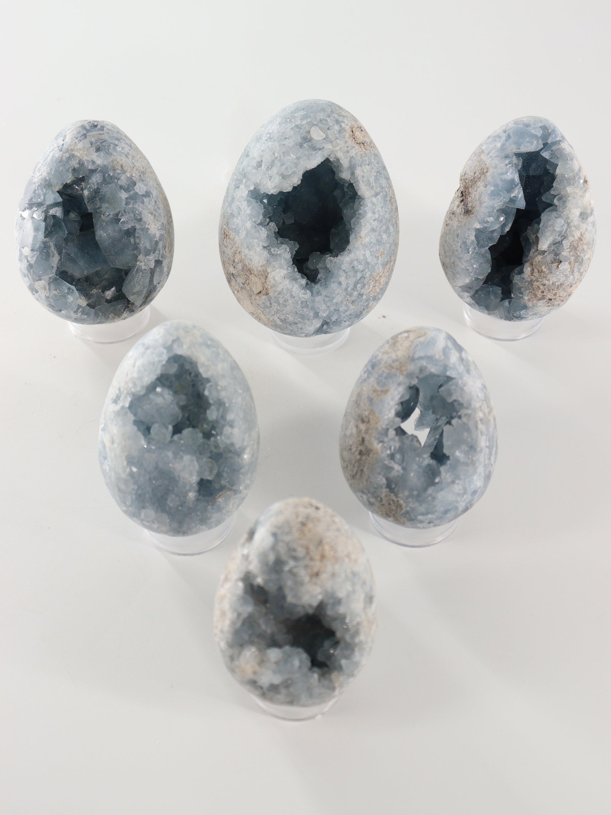 Celestite Eggs Set of 6 - Expert Wholesale and Supplier of Wholesale Crystals & Bulk Gemstones, []