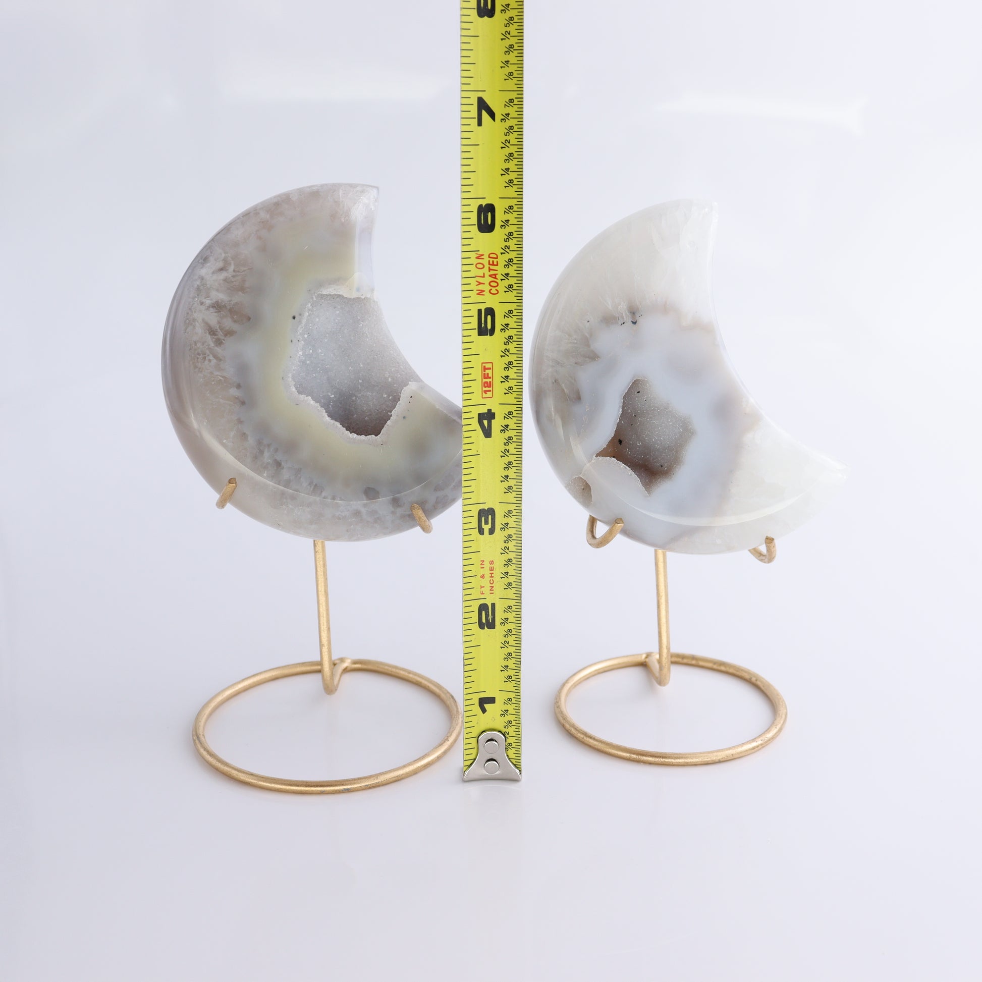 Agate Moons with Stand Set of 5 - Expert Wholesale and Supplier of Wholesale Crystals & Bulk Gemstones, ["Agate","Brazil","moons"]