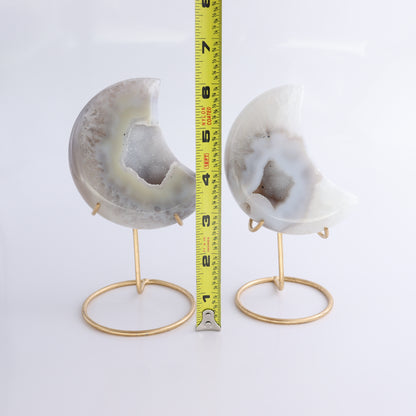 Agate Moons with Stand Set of 5 - Expert Wholesale and Supplier of Wholesale Crystals & Bulk Gemstones, ["Agate","Brazil","moons"]