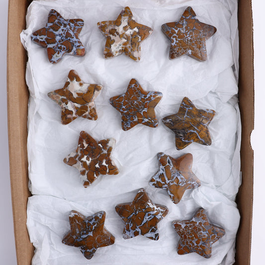 Brecciated Jasper Stars Set of 11 - Expert Wholesale and Supplier of Wholesale Crystals & Bulk Gemstones, ["Brecciated Jasper","Indonesia","stars"]