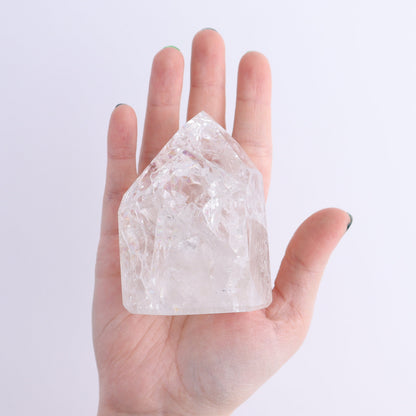 Crackled Quartz Towers Set of 2 - Expert Wholesale and Supplier of Wholesale Crystals & Bulk Gemstones, ["Brazil","Clear Quartz","Crackled","Points","Quartz","Towers"]