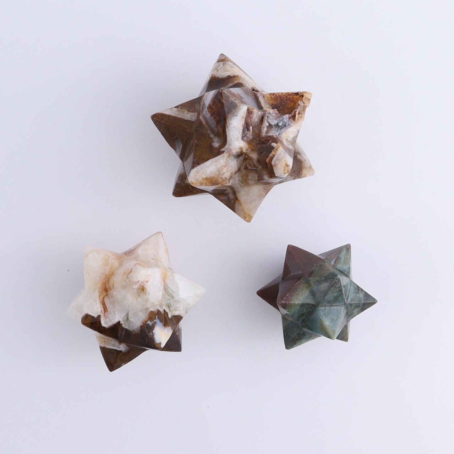 Mixed Stones Stars Set of 15 - Expert Wholesale and Supplier of Wholesale Crystals & Bulk Gemstones, ["jasper","Quartz","Rose Quartz","stars"]