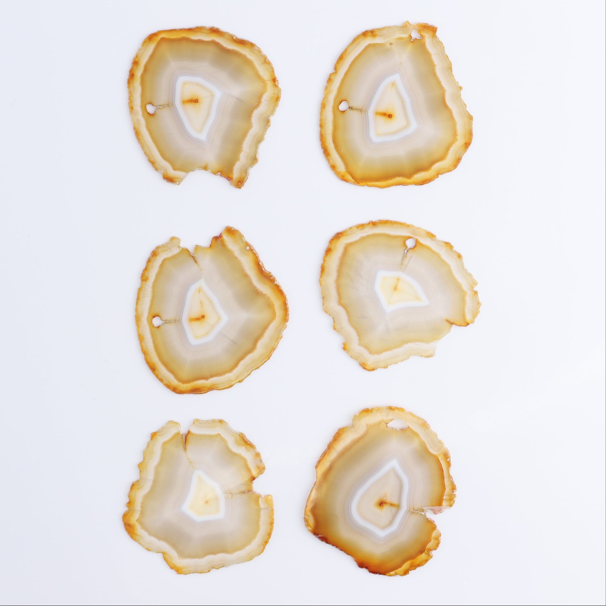 Iris Agate Slices Set of 6 - Expert Wholesale and Supplier of Wholesale Crystals & Bulk Gemstones, ["Agate","Iris Agate","Slices and Slabs"]