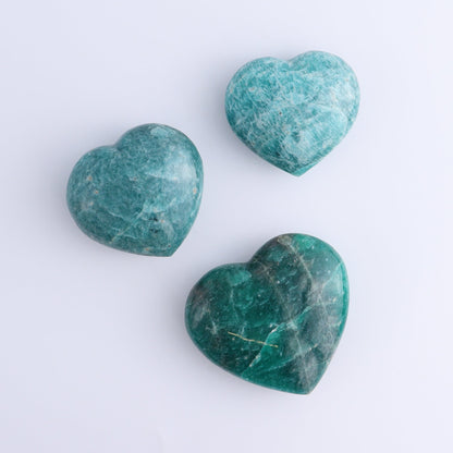 Amazonite Hearts Set of 12 - Expert Wholesale and Supplier of Wholesale Crystals & Bulk Gemstones, ["Amazonite","Hearts","Madagascar"]