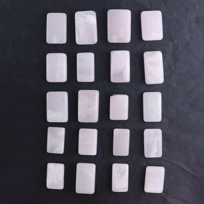 Pink Mangano Calcite Rectangles Set of 20