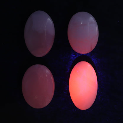 Pink Mangano Calcite Palm Stone Set of 6