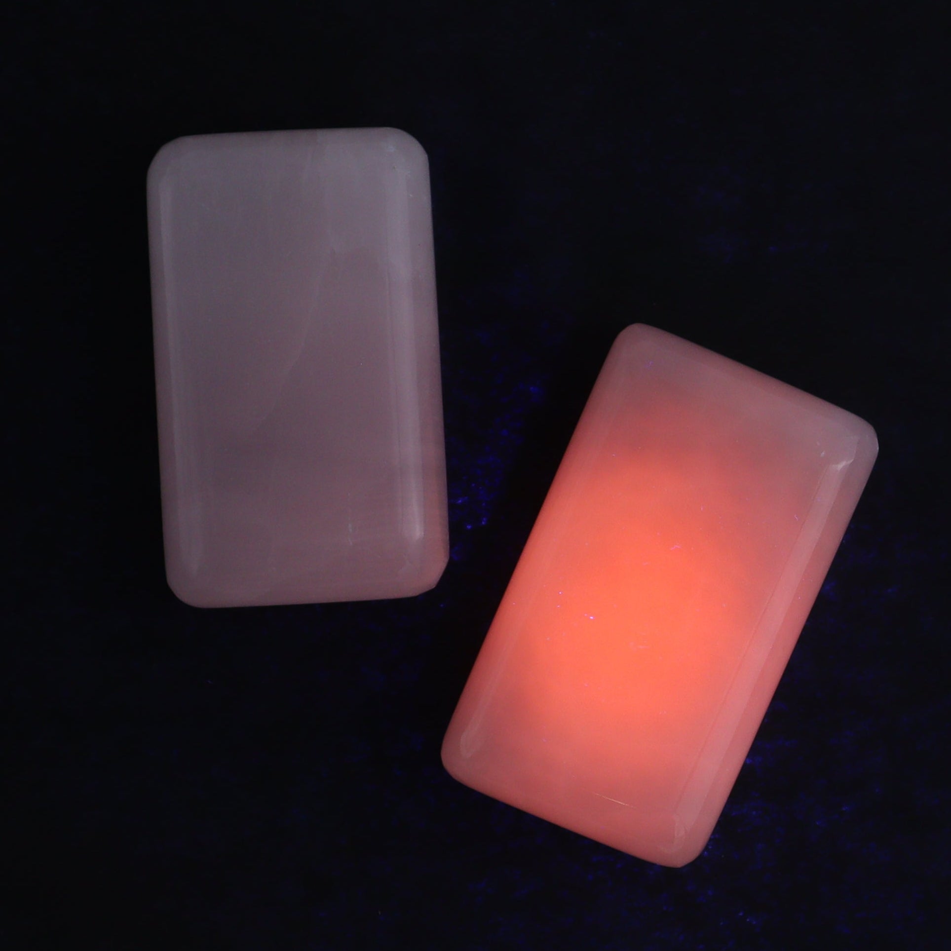 Pink Mangano Calcite Rectangles Set of 8 - Expert Wholesale and Supplier of Wholesale Crystals & Bulk Gemstones, ["Calcite","Madagascar","Pink Calcite","Rectangle"]