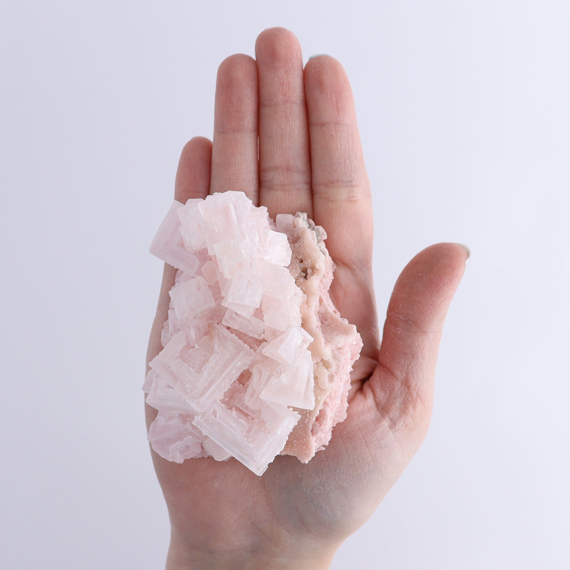 Halite and Halite on Trona from Owens Lake Set of 7 - Expert Wholesale and Supplier of Wholesale Crystals & Bulk Gemstones, ["California","Flats","Halite","halite on trona","Pink Halite","United States"]