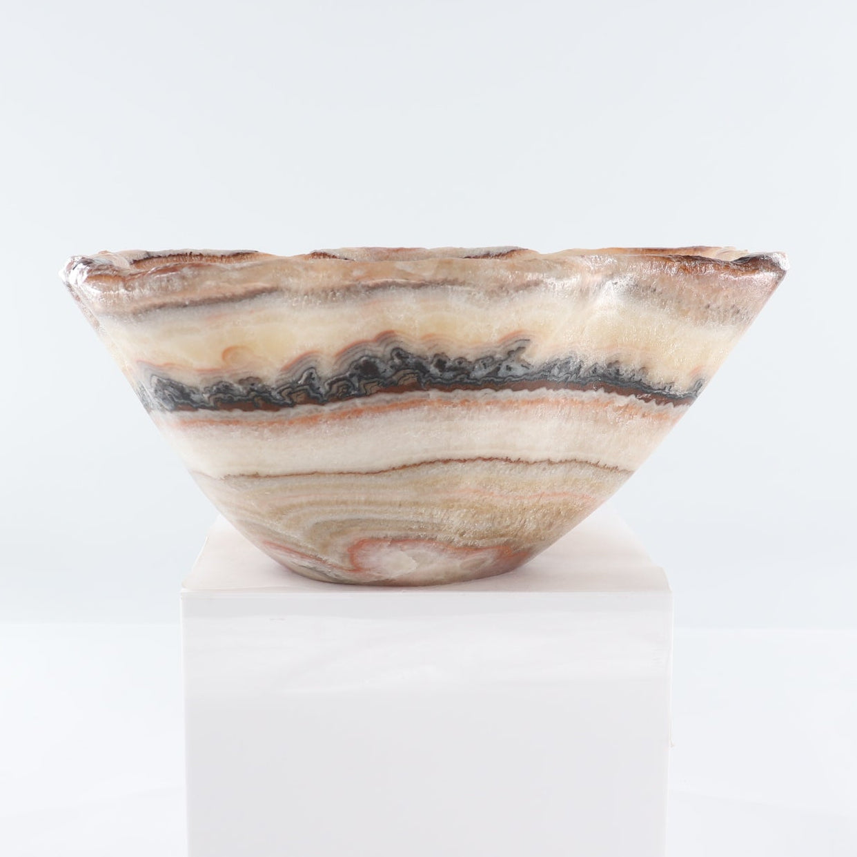 Mexican Onyx/Calcite Bowl 15"
