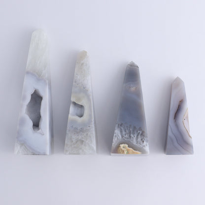 Agate Obelisk Set of 4 - Expert Wholesale and Supplier of Wholesale Crystals & Bulk Gemstones, ["Agate","Brazil","Obelisk"]