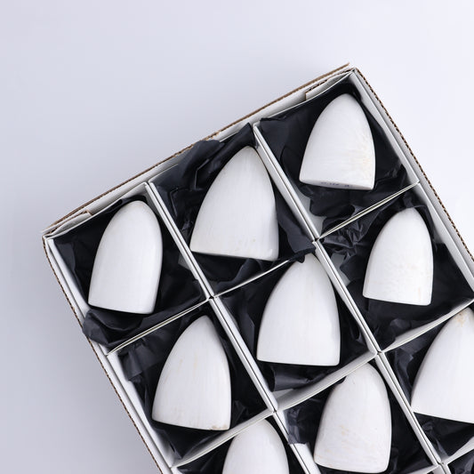 Scolecite Freeforms Flat of 12 - Expert Wholesale and Supplier of Wholesale Crystals & Bulk Gemstones, ["Freeforms","India","Scolecite"]