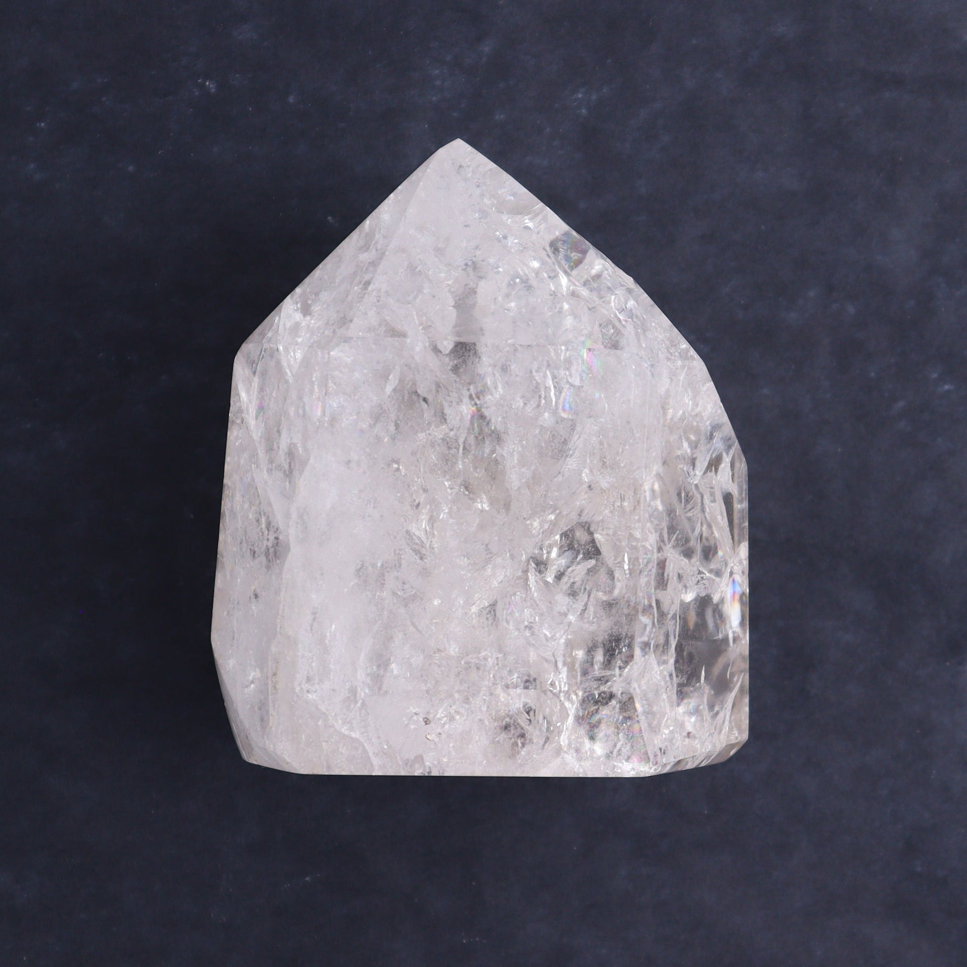 Crackled Quartz Towers Set of 2 - Expert Wholesale and Supplier of Wholesale Crystals & Bulk Gemstones, ["Brazil","Clear Quartz","Crackled","Points","Quartz","Towers"]