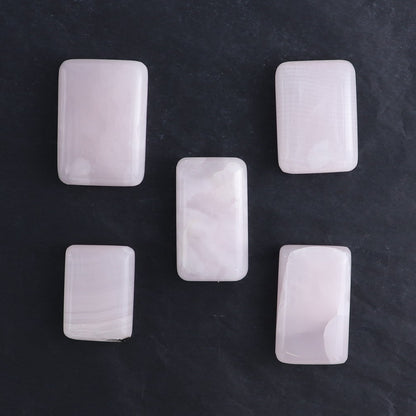 Pink Mangano Calcite Rectangles Set of 20