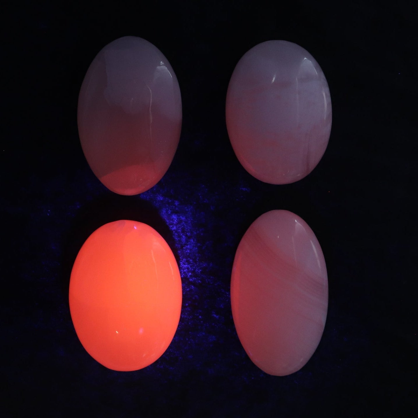 Pink Mangano Calcite Palm Stone Set of 6