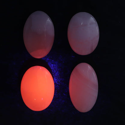 Pink Mangano Calcite Palm Stone Set of 6
