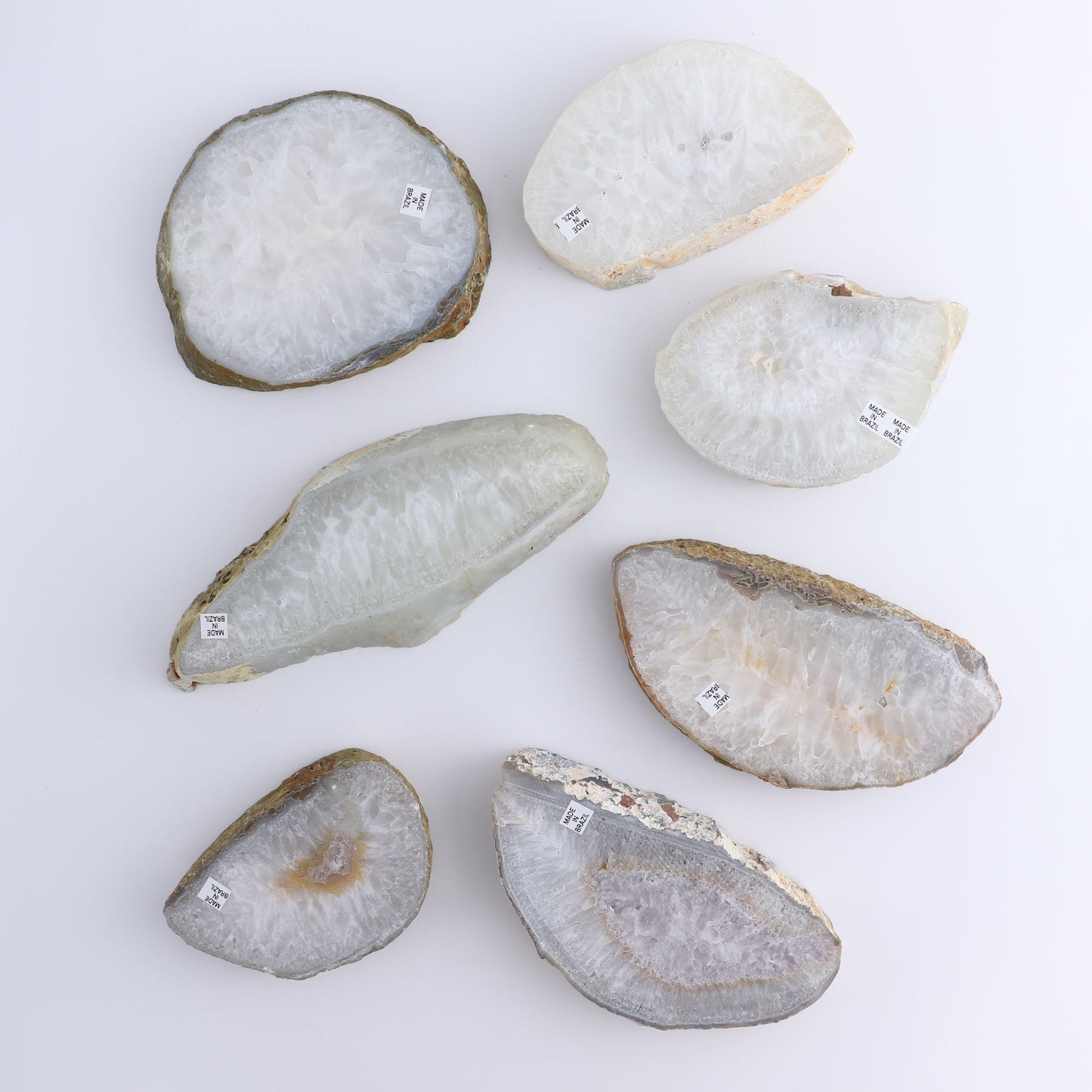 Agate Slices Set of 7 - Expert Wholesale and Supplier of Wholesale Crystals & Bulk Gemstones, ["Agate","Brazil","Slices and Slabs"]