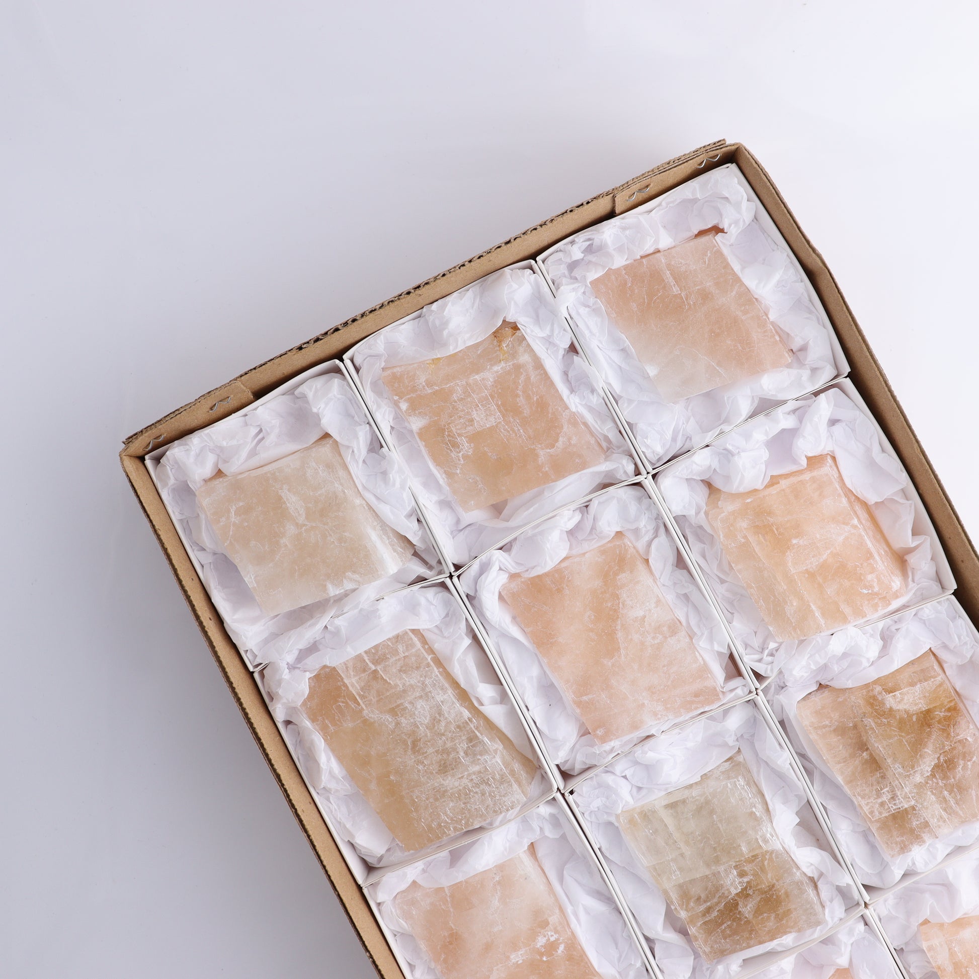 Pink Optical Calcite Flat of 12 - Expert Wholesale and Supplier of Wholesale Crystals & Bulk Gemstones, ["Flats","Mexico","Optical Calcite","Pink Calcite"]