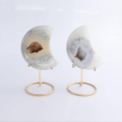 Agate Moons with Stand Set of 5 - Expert Wholesale and Supplier of Wholesale Crystals & Bulk Gemstones, ["Agate","Brazil","moons"]