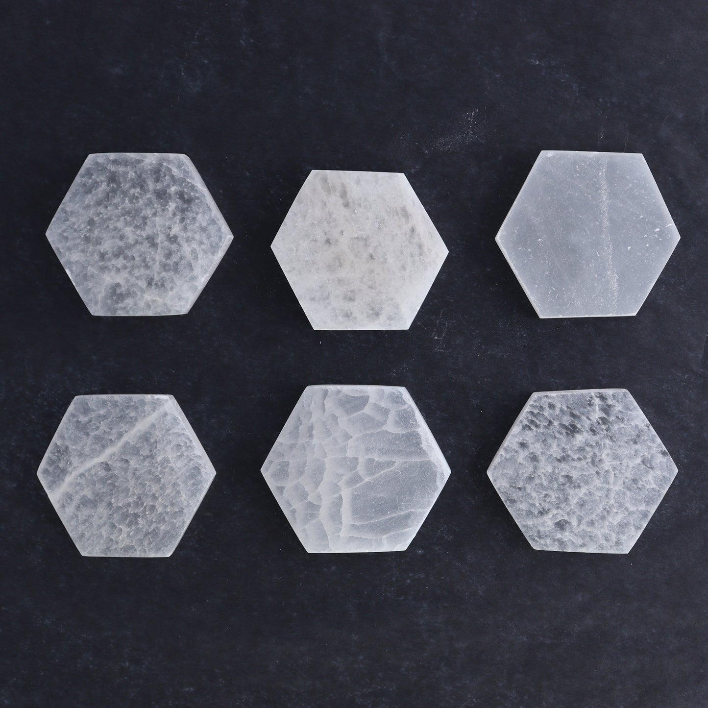 One Selenite (Satin Spar) Hexagon Plate 7 cm - Expert Wholesale and Supplier of Wholesale Crystals & Bulk Gemstones, ["close_30","Hexagon","Morocco","Selenite"]