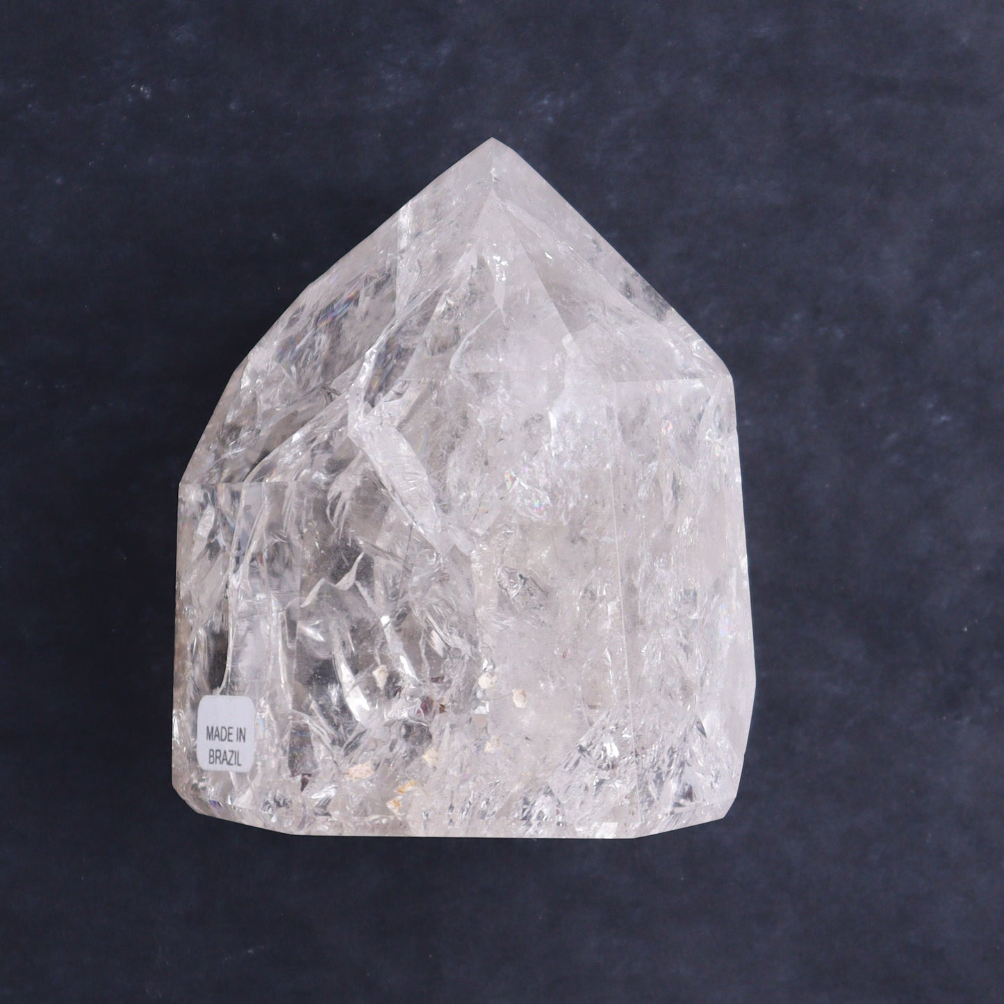 Crackled Quartz Towers Set of 2 - Expert Wholesale and Supplier of Wholesale Crystals & Bulk Gemstones, ["Brazil","Clear Quartz","Crackled","Points","Quartz","Towers"]