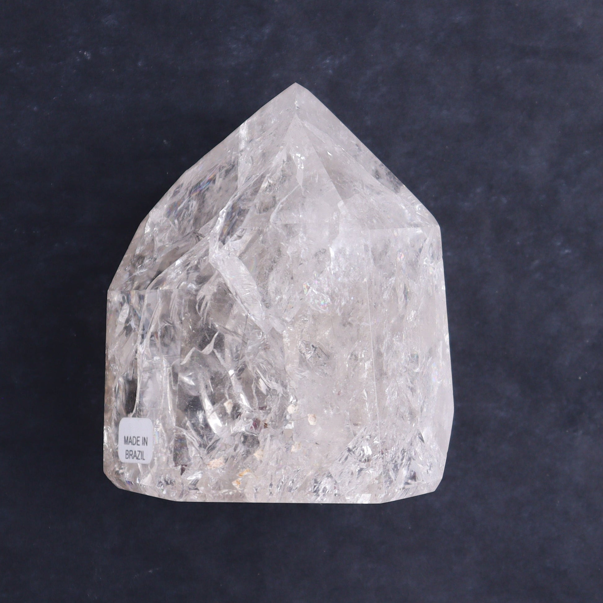 Crackled Quartz Towers Set of 2 - Expert Wholesale and Supplier of Wholesale Crystals & Bulk Gemstones, ["Brazil","Clear Quartz","Crackled","Points","Quartz","Towers"]