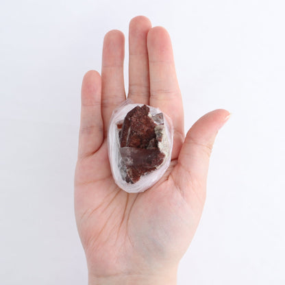Quartz Hematite Inclusions Flat from Morocco
