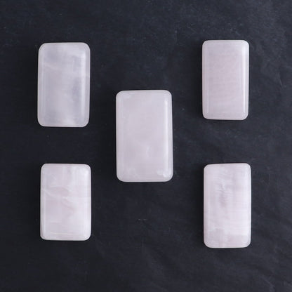 Pink Mangano Calcite Rectangles Set of 20