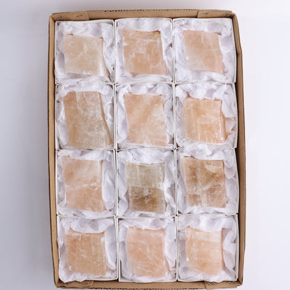 Pink Optical Calcite Flat of 12 - Expert Wholesale and Supplier of Wholesale Crystals & Bulk Gemstones, ["Flats","Mexico","Optical Calcite","Pink Calcite"]