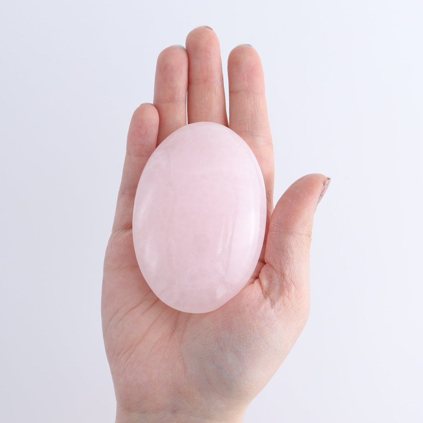 Pink Mangano Calcite Palm Stone Set of 6