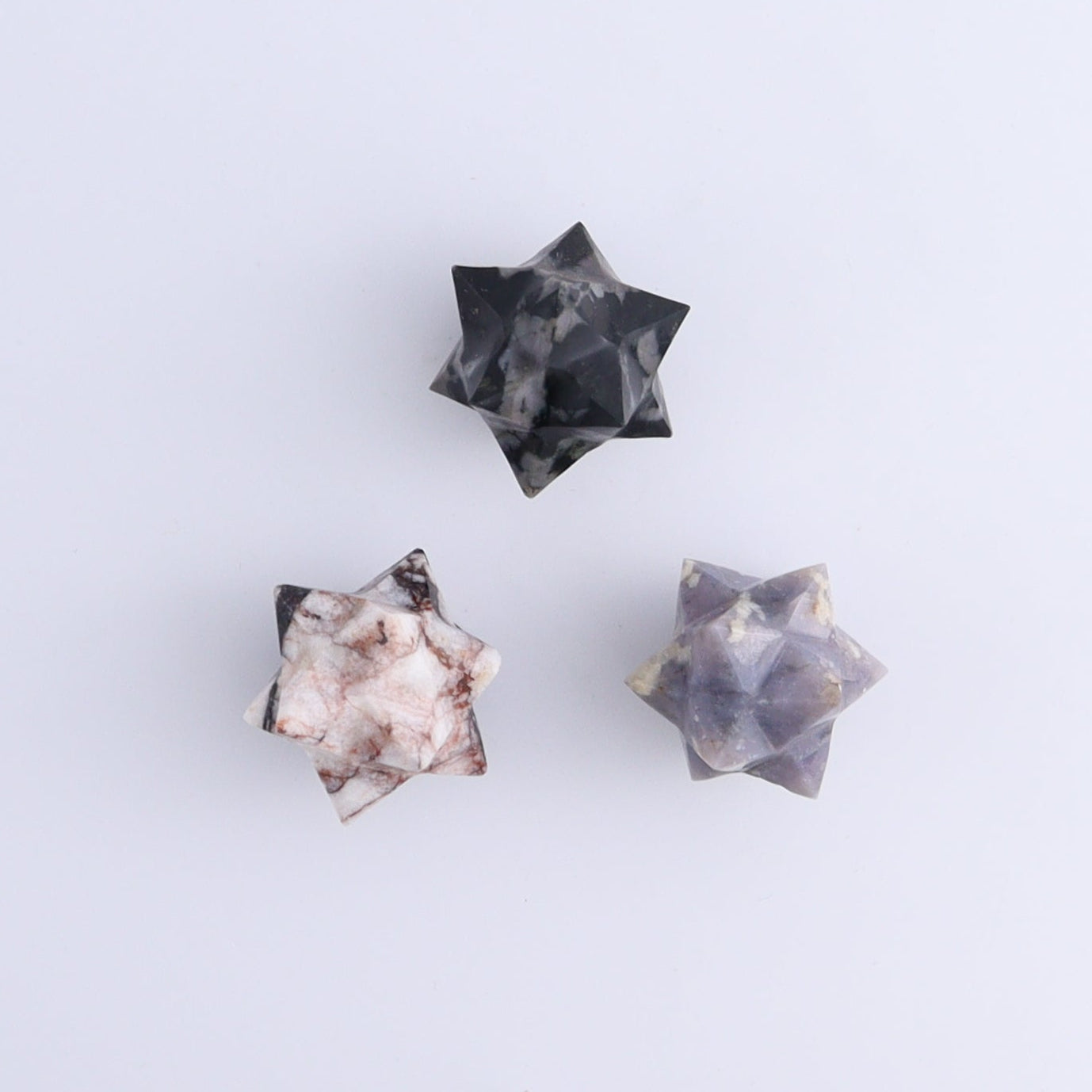 Mixed Stones Stars Set of 15 - Expert Wholesale and Supplier of Wholesale Crystals & Bulk Gemstones, ["jasper","Quartz","Rose Quartz","stars"]