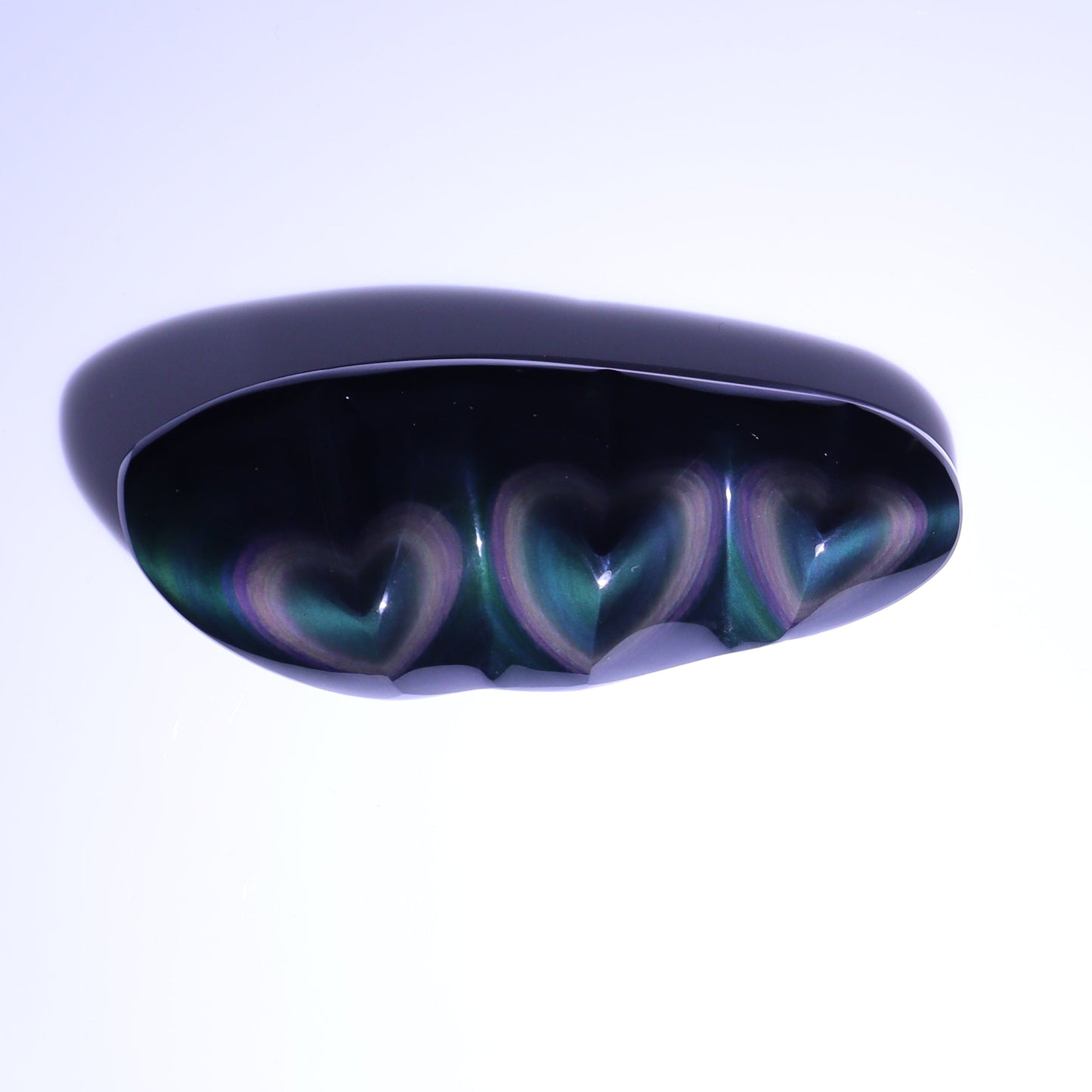 Rainbow Obsidian Heart Set of 2 - Expert Wholesale and Supplier of Wholesale Crystals & Bulk Gemstones, ["Hearts","Mexico","Obsidian","Rainbow Obsidian"]