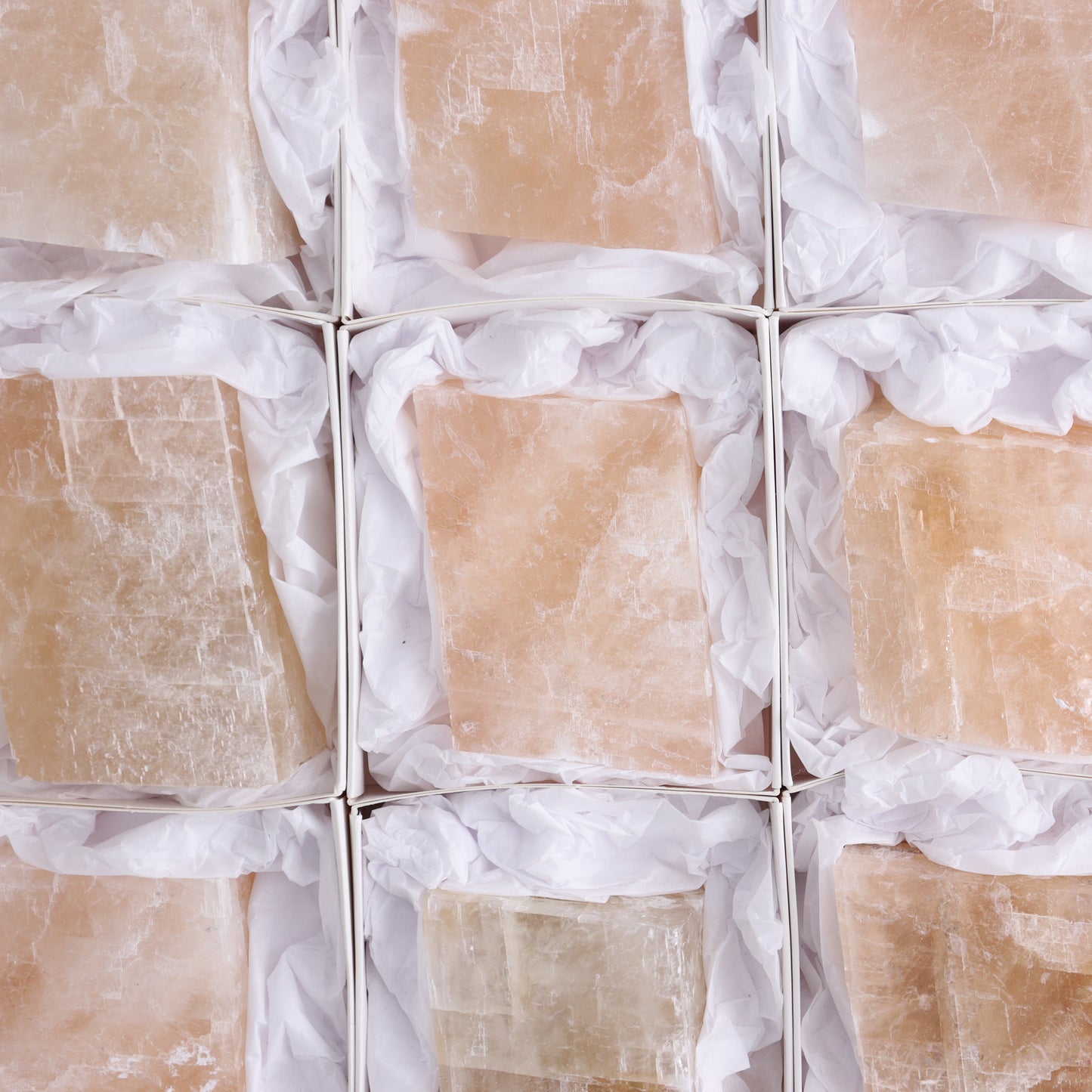 Pink Optical Calcite Flat of 12 - Expert Wholesale and Supplier of Wholesale Crystals & Bulk Gemstones, ["Flats","Mexico","Optical Calcite","Pink Calcite"]