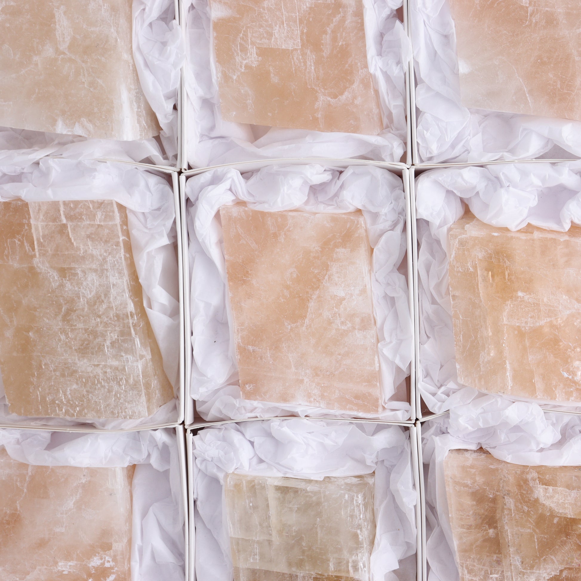 Pink Optical Calcite Flat of 12 - Expert Wholesale and Supplier of Wholesale Crystals & Bulk Gemstones, ["Flats","Mexico","Optical Calcite","Pink Calcite"]