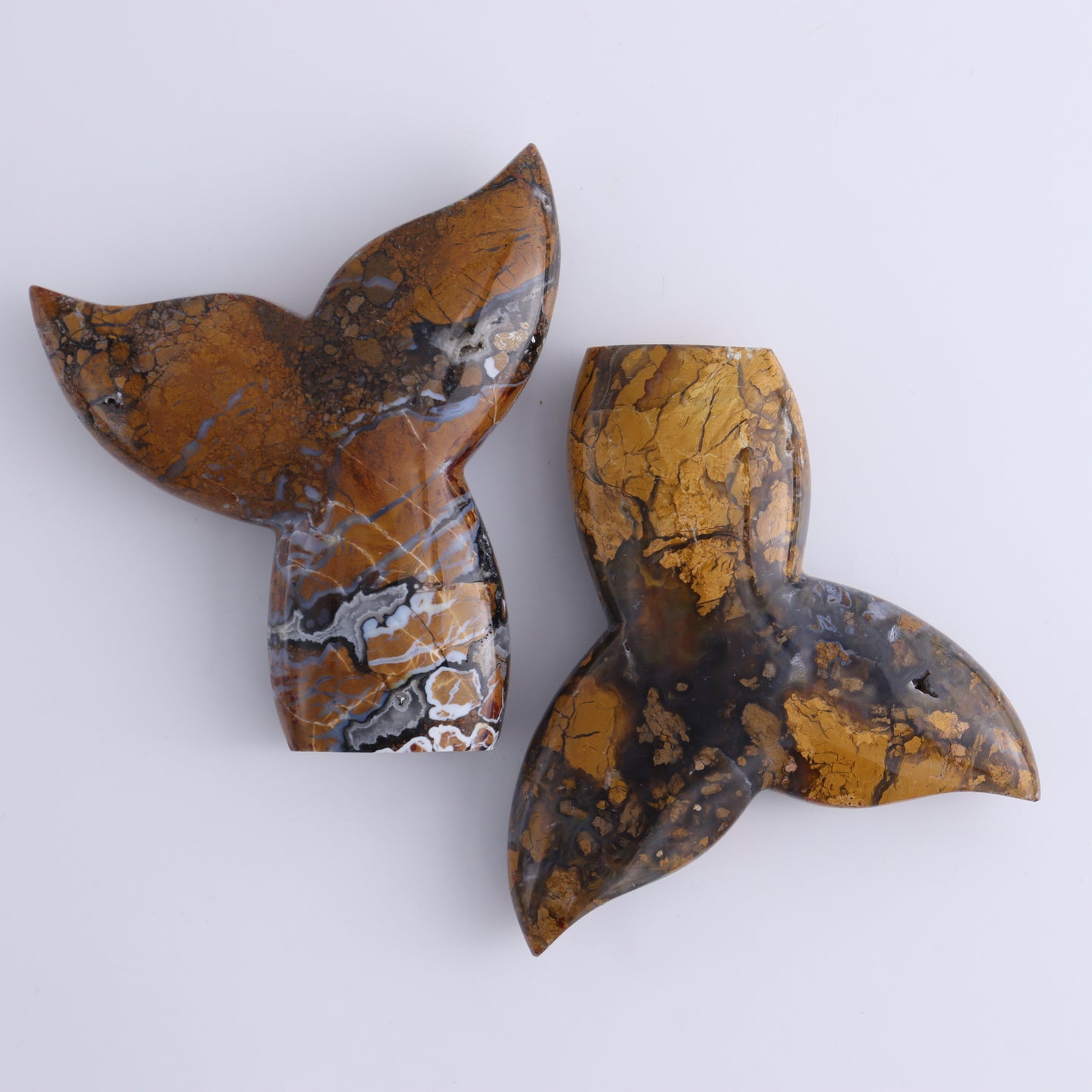 Brecciated Jasper Mixed Carvings Set of 6 - Expert Wholesale and Supplier of Wholesale Crystals & Bulk Gemstones, ["Brecciated Jasper","Freeforms","Hearts","Indonesia","Mermaid Tail","stars"]