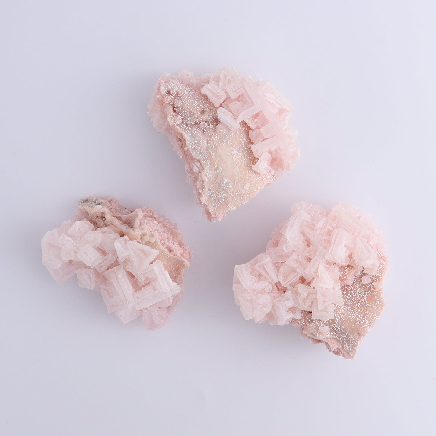 Halite and Halite on Trona from Owens Lake Set of 7 - Expert Wholesale and Supplier of Wholesale Crystals & Bulk Gemstones, ["California","Flats","Halite","halite on trona","Pink Halite","United States"]