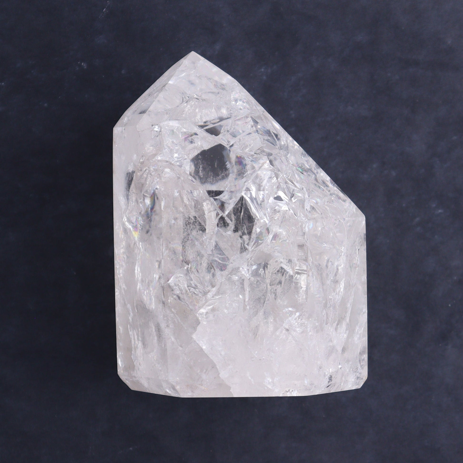 Crackled Quartz Towers Set of 2 - Expert Wholesale and Supplier of Wholesale Crystals & Bulk Gemstones, ["Brazil","Clear Quartz","Crackled","Points","Quartz","Towers"]
