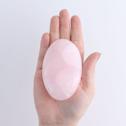 Pink Mangano Calcite Palm Stone Set of 6