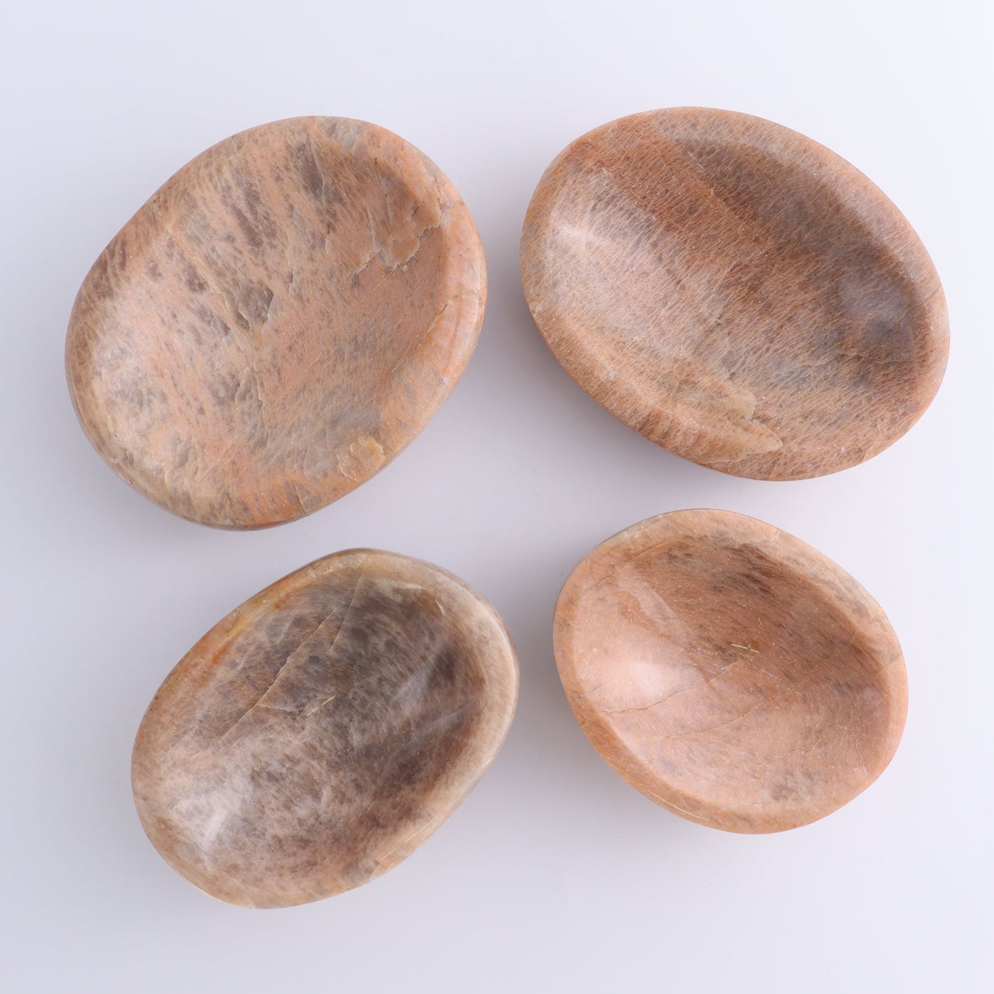 Peach Moonstone Bowl Set of 4 - Expert Wholesale and Supplier of Wholesale Crystals & Bulk Gemstones, ["bowl","Bowls","Peach Moonstone"]