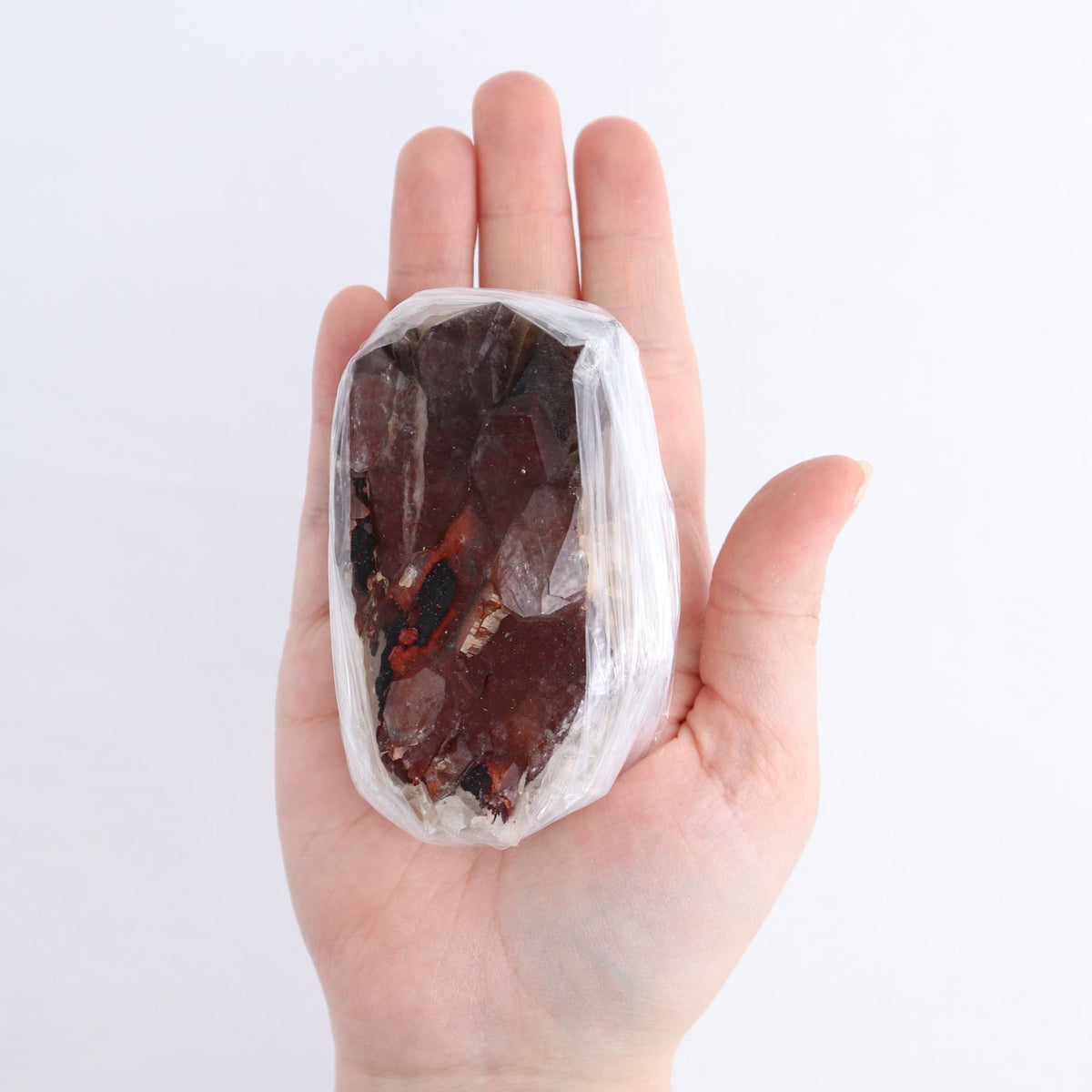 Quartz Hematite Inclusions Flat from Morocco