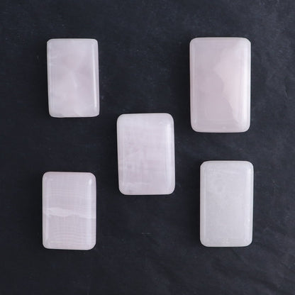 Pink Mangano Calcite Rectangles Set of 20