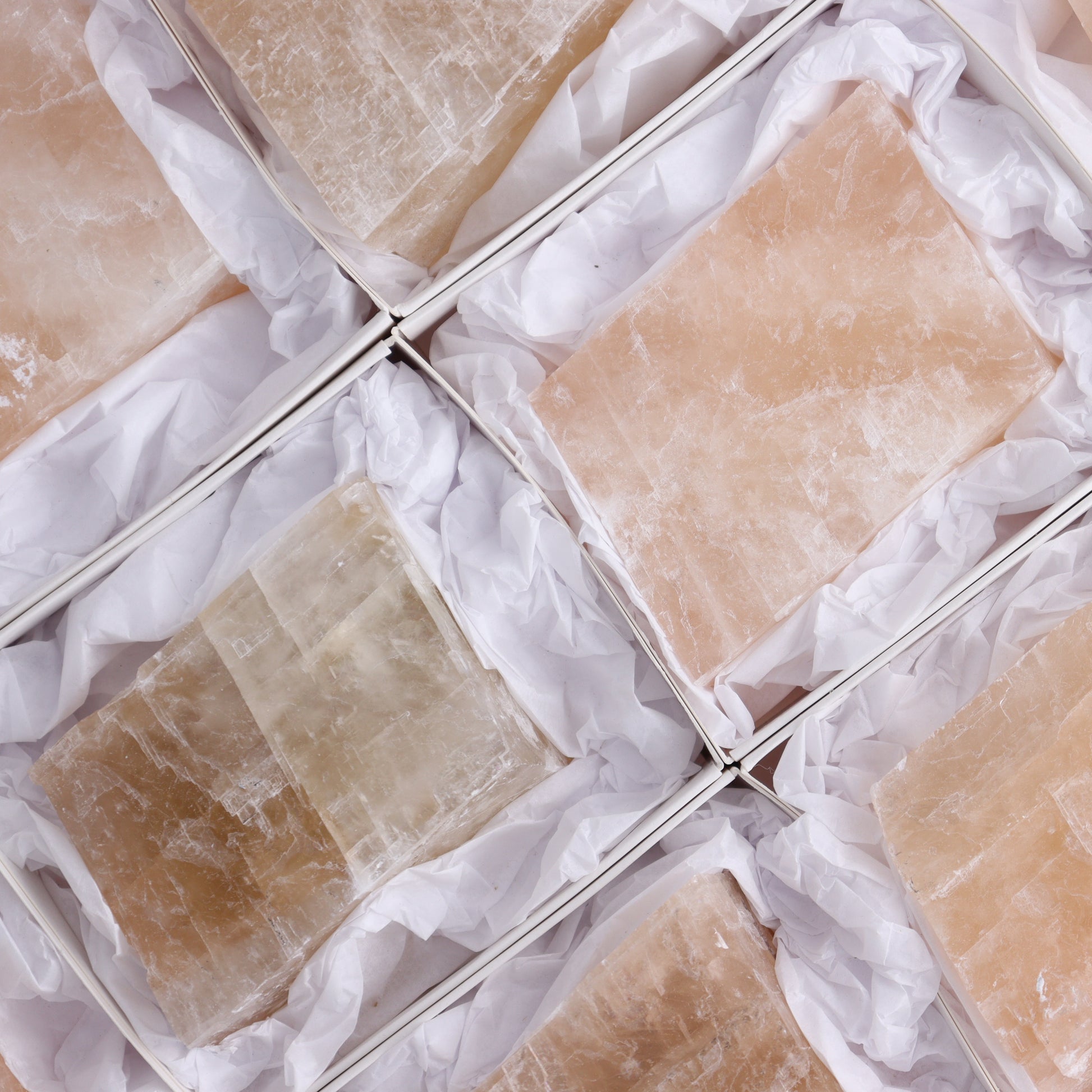 Pink Optical Calcite Flat of 12 - Expert Wholesale and Supplier of Wholesale Crystals & Bulk Gemstones, ["Flats","Mexico","Optical Calcite","Pink Calcite"]