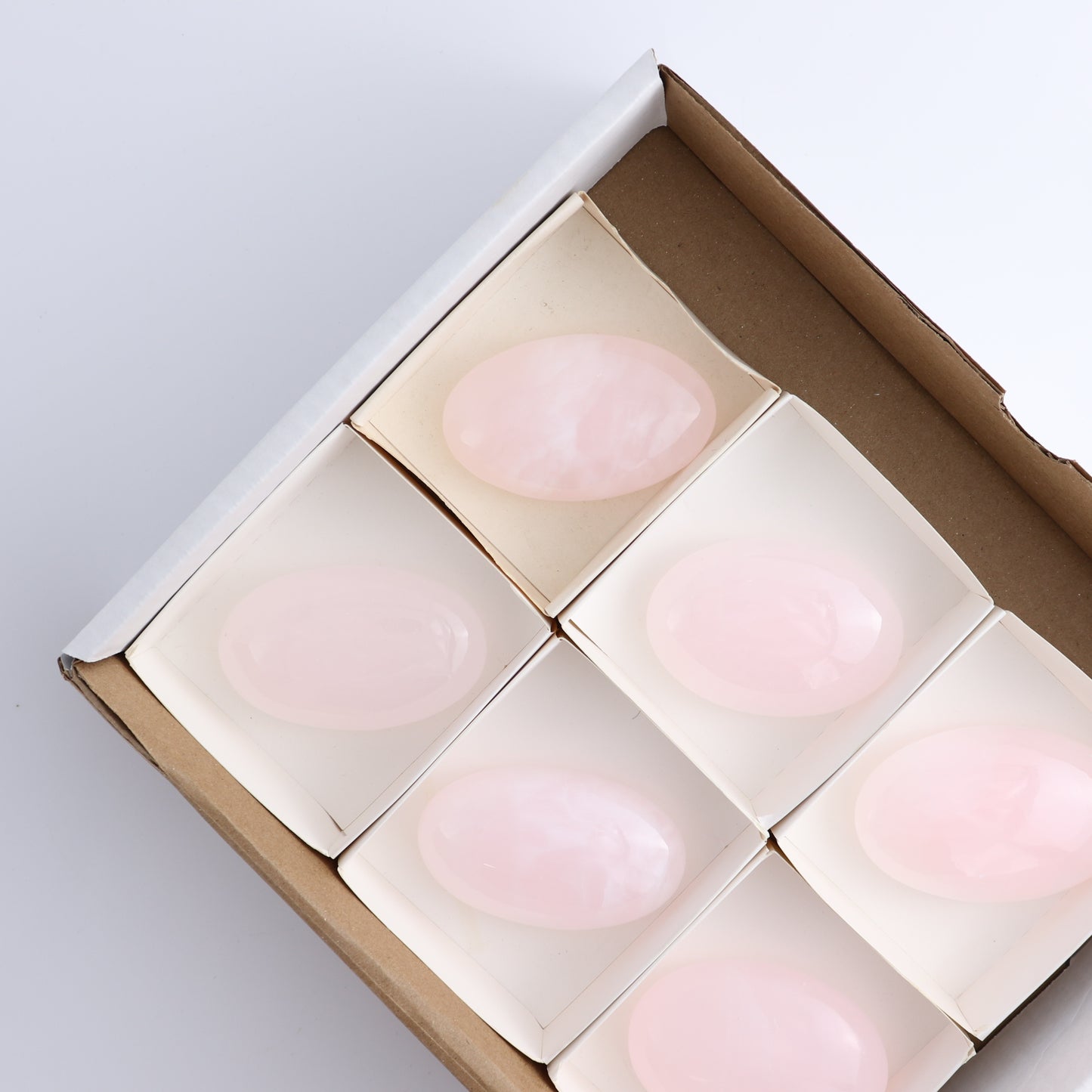 Pink Mangano Calcite Palm Stone Set of 6
