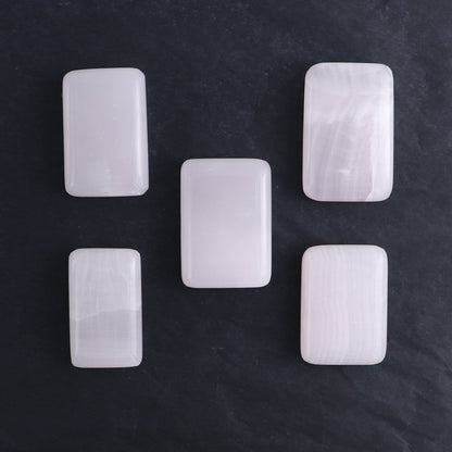 Pink Mangano Calcite Rectangles Set of 20
