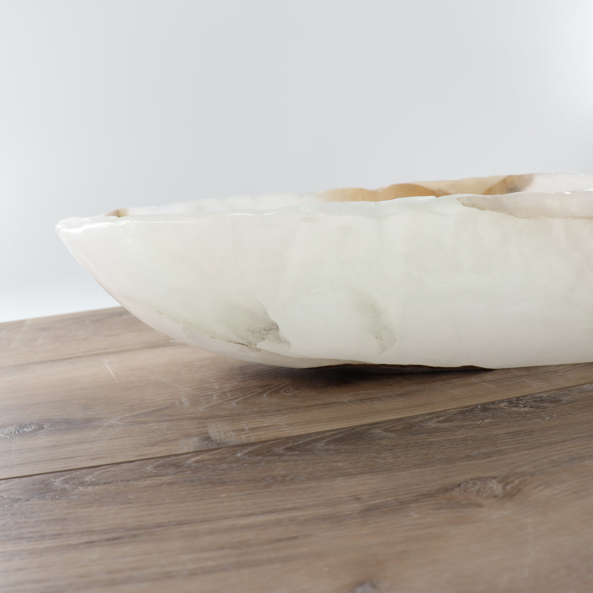 Mexican Onyx/Calcite Canoe Bowl 31"