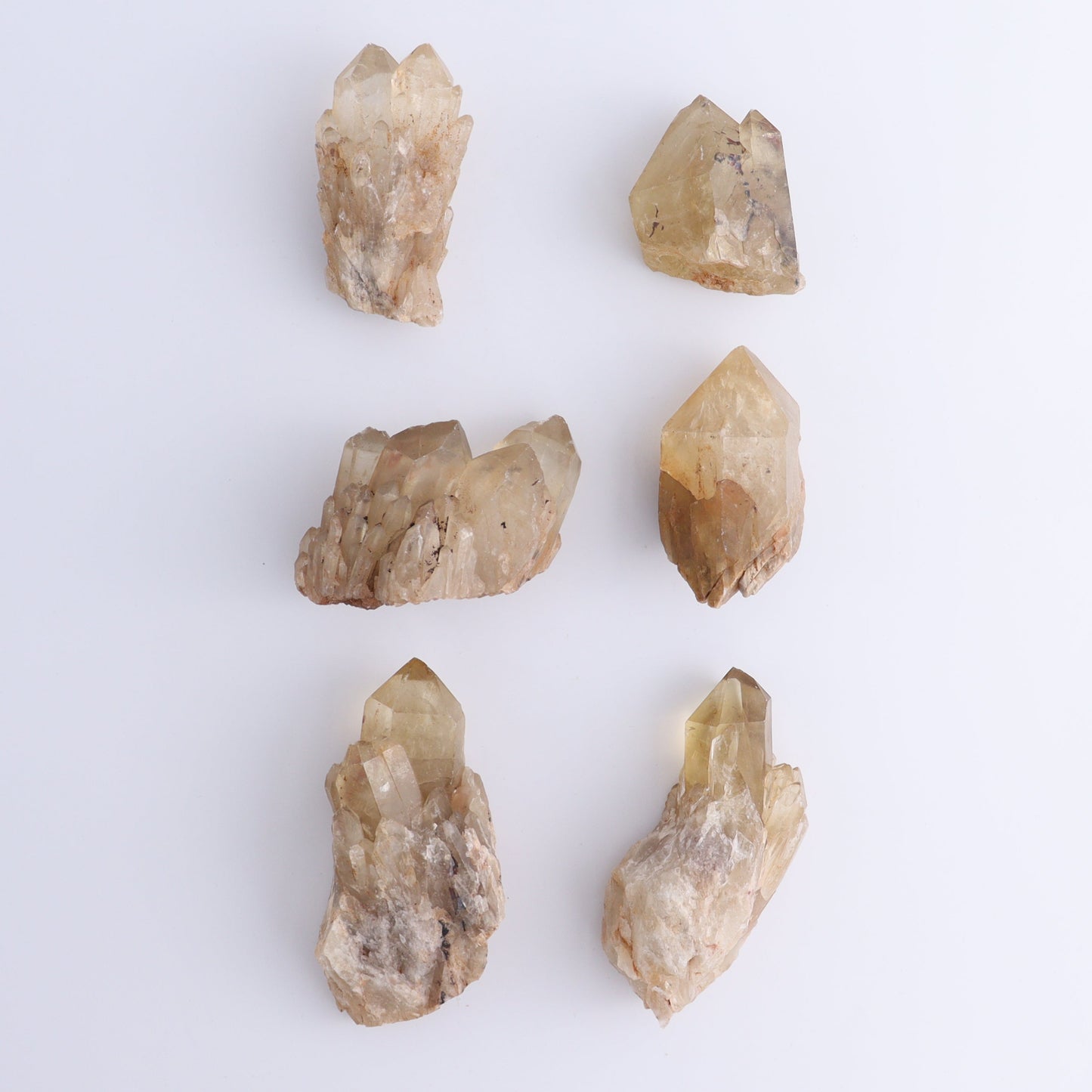 Imperfect Citrine Points Set of 6 - Expert Wholesale and Supplier of Wholesale Crystals & Bulk Gemstones, ["Citrine","Points","Rough","Roughs"]