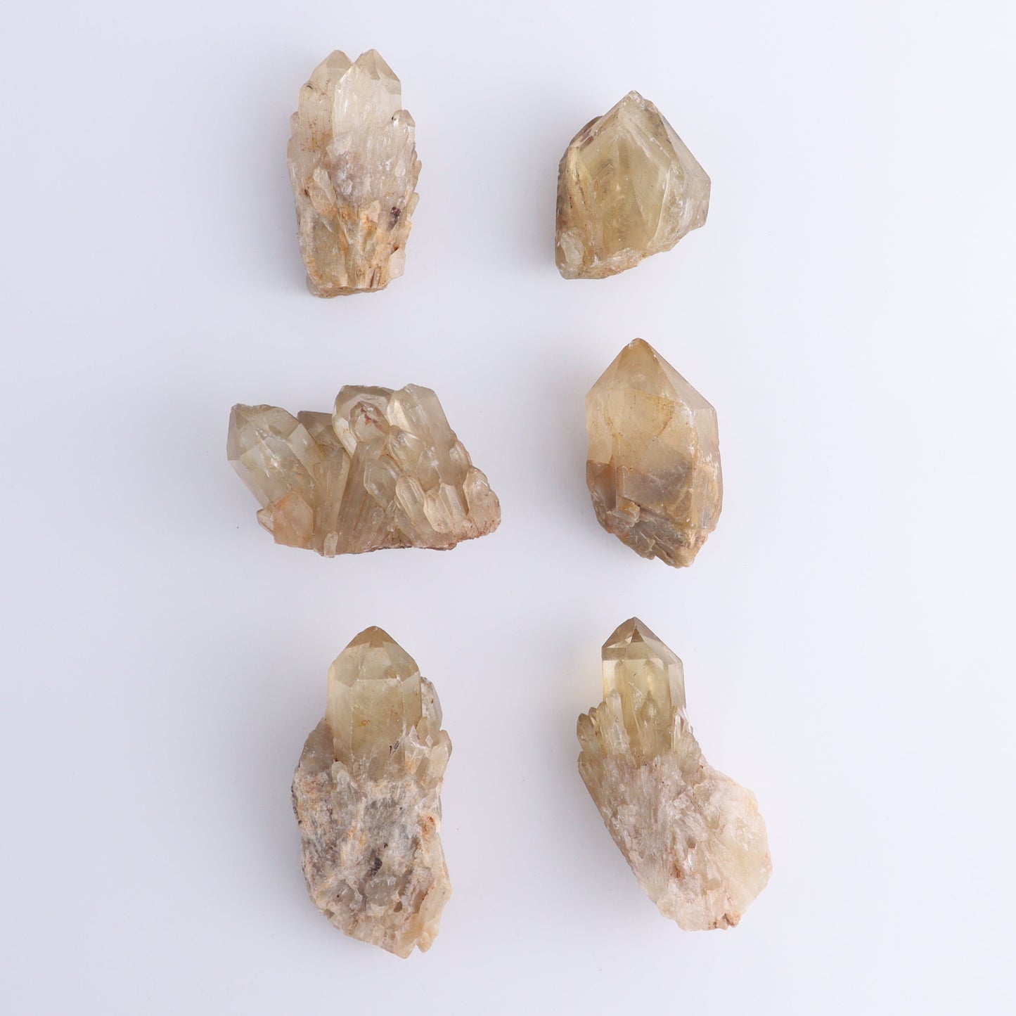 Imperfect Citrine Points Set of 6 - Expert Wholesale and Supplier of Wholesale Crystals & Bulk Gemstones, ["Citrine","Points","Rough","Roughs"]