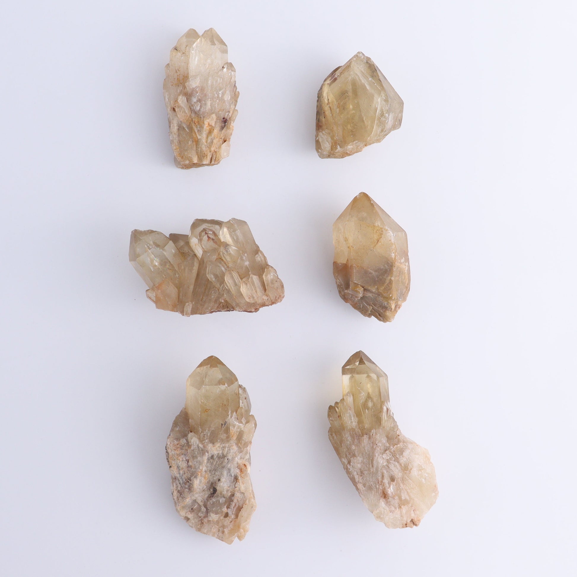 Imperfect Citrine Points Set of 6 - Expert Wholesale and Supplier of Wholesale Crystals & Bulk Gemstones, ["Citrine","Points","Rough","Roughs"]