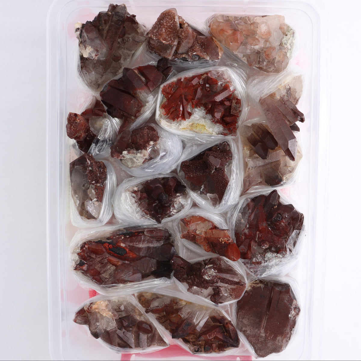 Quartz Hematite Inclusions Flat from Morocco