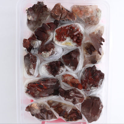 Quartz Hematite Inclusions Flat from Morocco