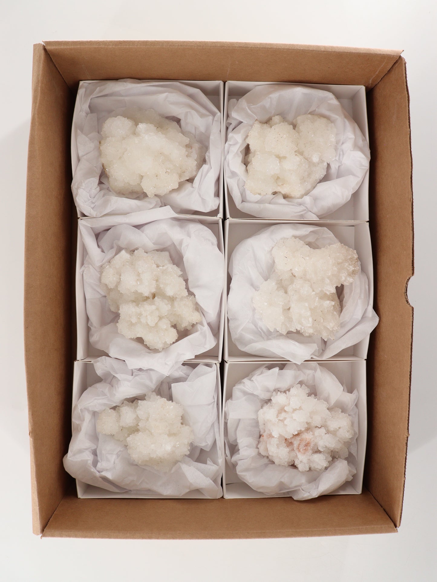 Aragonite Clusters Set of 6